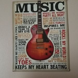 Music guitar room sign
